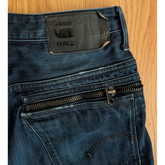 G-Star RAW Arc Zip 3D Slim Jeans Mens 30x32 Dark Denim Tapered Button Fly Pants - Picture 14 of 16